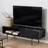 Avila TV Stand with 1 Sliding Door - Black, Wood