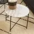 Avilla Large Round Side Table - White, Marble Stone