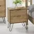 Avoch Bedside Cabinet with 2 Drawers - Oak, Wood