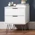 Avoch Bedside Cabinet with 2 Drawers - White, Wood
