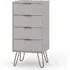 Avoch Narrow Chest of 4 Drawers - Grey