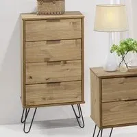 Avoch Narrow Chest of 4 Drawers - Oak