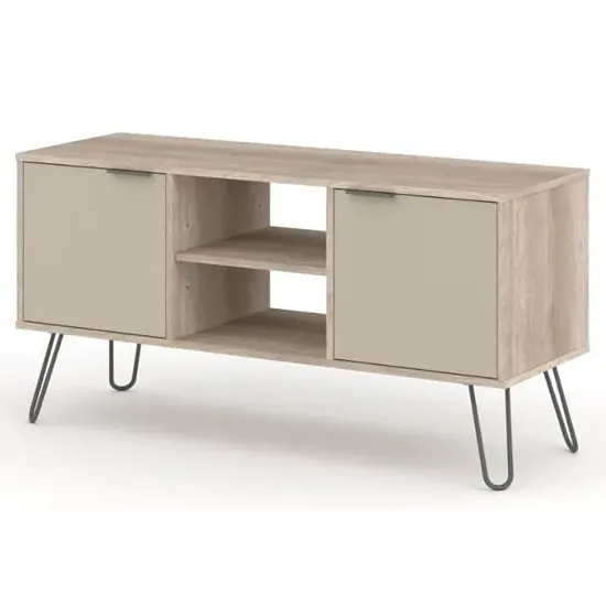 Avoch TV Stand with 2 Doors - Light Oak, Wood product