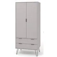 Avoch Wardrobe with 2 Doors 2 Drawers - Grey