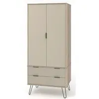 Avoch Wardrobe with 2 Doors 2 Drawers - Light Oak