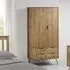 Avoch Wardrobe with 2 Doors 2 Drawers - Oak
