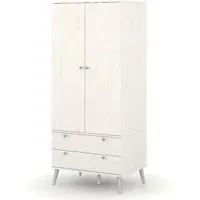 Avoch Wardrobe with 2 Doors 2 Drawers - White
