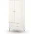 Avoch Wardrobe with 2 Doors 2 Drawers - White