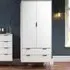Avoch Wardrobe with 2 Doors 2 Drawers - White