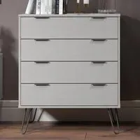 Avoch Wide Chest of 4 Drawers - Grey