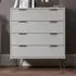 Avoch Wide Chest of 4 Drawers - Grey
