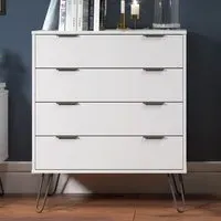 Avoch Wide Chest of 4 Drawers - White