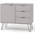 Avoch Wooden Sideboard with 1 Door 3 Drawers - Grey