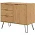 Avoch Wooden Sideboard with 1 Door 3 Drawers - Oak