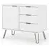 Avoch Wooden Sideboard with 1 Door 3 Drawers - White