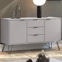 Avoch Wooden Sideboard with 2 Doors 3 Drawers - Grey