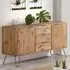 Avoch Wooden Sideboard with 2 Doors 3 Drawers - Oak