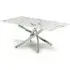Avon Rectangular Coffee Table - White Marble Effect, Chrome