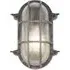 Avon Ribbed Glass Bulkhead Outdoor Wall Light - Silver
