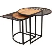 Avon Set of 2 Side Tables - Natural, Wood