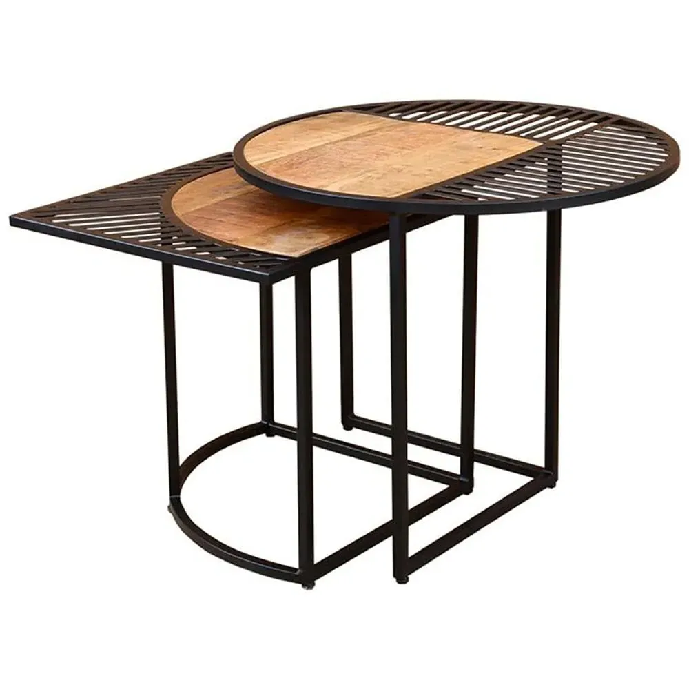 Avon Set of 2 Side Tables - Natural, Wood