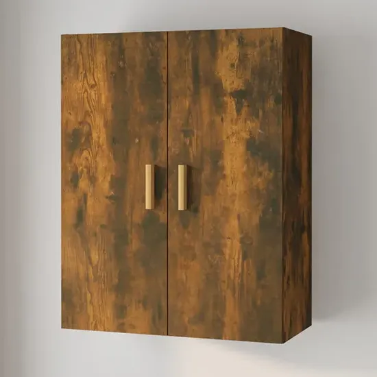 Avon Wall Storage Cabinet with 2 Doors - Smoked Oak, Engineered Wood product