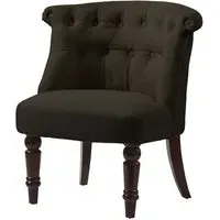 Avondale Accent Chair with Wooden Legs - Brown, Fabric