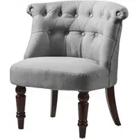 Avondale Accent Chair with Wooden Legs - Grey, Fabric