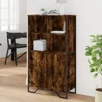 Avondale Highboard with 2 Doors - Smoked Oak, Engineered Wood