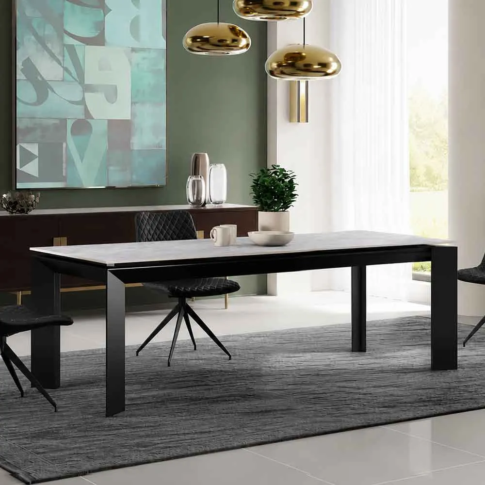 Avoris Extendable Dining Table - Matt Grey, Ceramic product