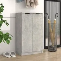 Avory Shoe Storage Cabinet with 2 Doors - Concrete Effect, Engineered Wood alternate view