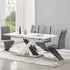 Axara Extendable Dining Table with 4 Summer Chairs - Grey