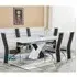 Axara Extendable Dining Table with 6 Chicago Chairs - Grey