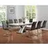Axara Extendable Dining Table with 8 Paris Chairs - Grey