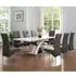 Axara Extendable Dining Table with 8 Vesta Chairs - Grey