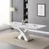 Axara Large Extendable Dining Table - White, High Gloss