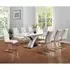 Axara Large Extendable Dining Table with 8 Paris Chairs - Grey
