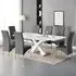 Axara Large Extendable Dining Table with 8 Vesta Chairs - White