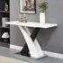 Axara Rectangular Console Table - White, High Gloss