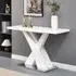 Axara Rectangular Console Table with X-Shape Support - White