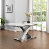 Axara Small Extendable Dining Table - White, Grey
