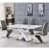 Axara Small Extendable Dining Table with 4 Gia Chairs - White
