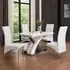 Axara Small Extendable Dining Table with 4 Vesta Chairs - Grey
