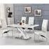 Axara Small Extendable Dining Table with 4 Vesta Chairs - White