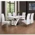 Axara Small Extendable Dining Table with 6 Vesta Chairs - Grey