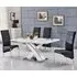 Axara Small Extendable Dining Table with 6 Vesta Chairs - White