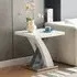 Axara Square Lamp Table - White, High Gloss