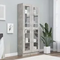 Axtan Display Cabinet with 2 Doors - Concrete Effect