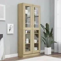 Axtan Display Cabinet with 2 Doors - Sonoma Oak
