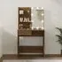Axten Dressing Table with LED Lights - Brown Oak